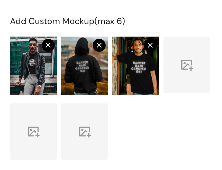 Upload Multiple Custom Mockups on Blinkstore