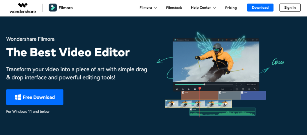 FilmoraGo | Best free video editing apps and softwares