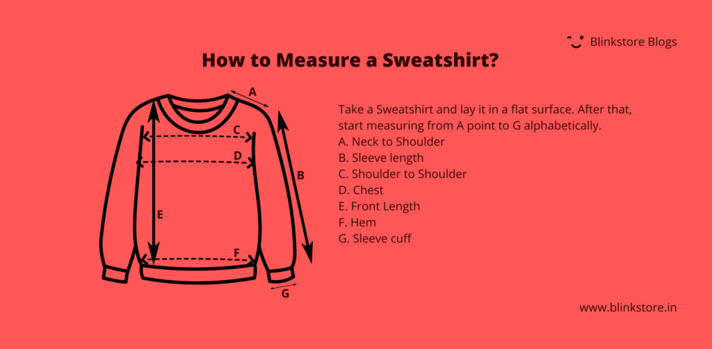 Measure a Sweatshirt | Sweatshirt Size Chart guide