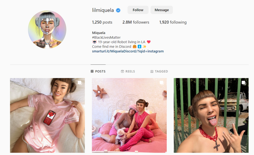 Lil Miquela Instagram Profile | Meta Influencers