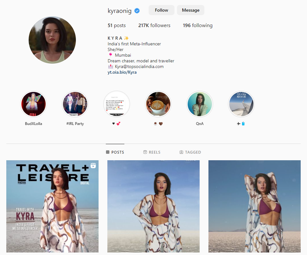 Kyraonig Instagram Profile | Meta Influencers