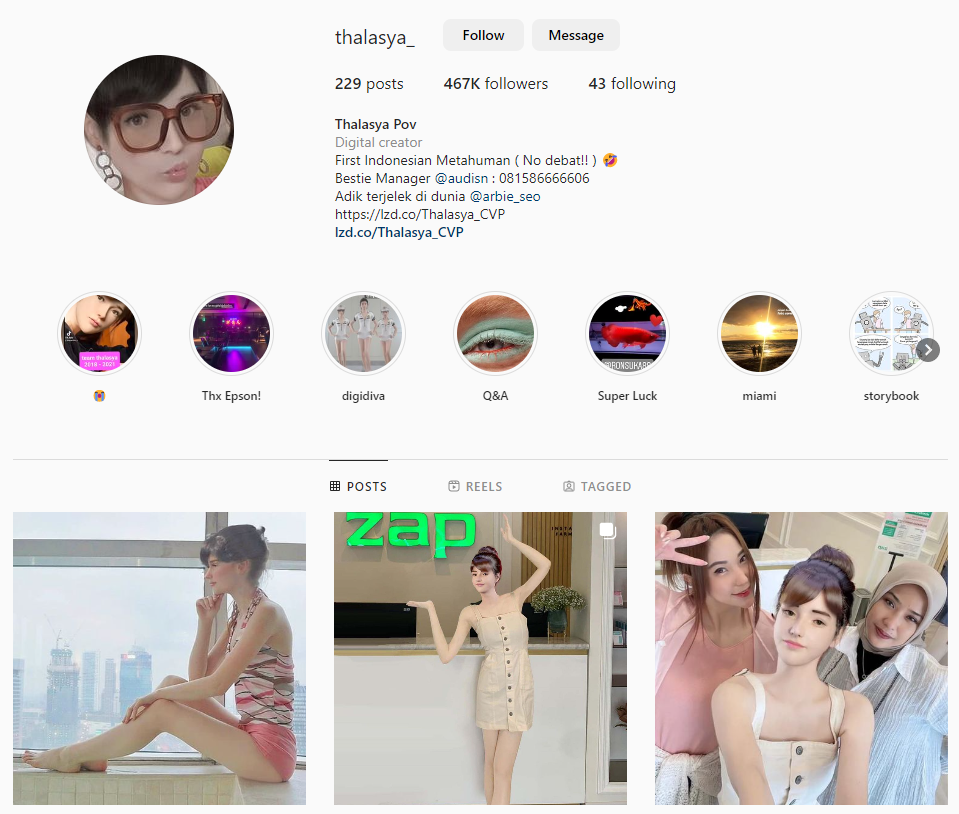 Thalasya Instagram Profile | Meta Influencers