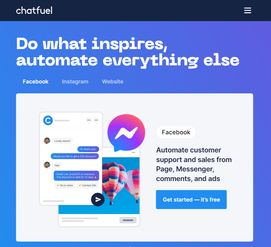 Chatfuel | AI Marketing Tool