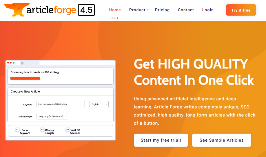 Article Forge | AI Writing Tool